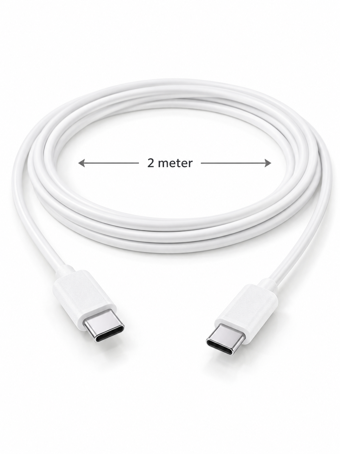 Kabel do ładowania USB-C do USB-C - 2 m biały
