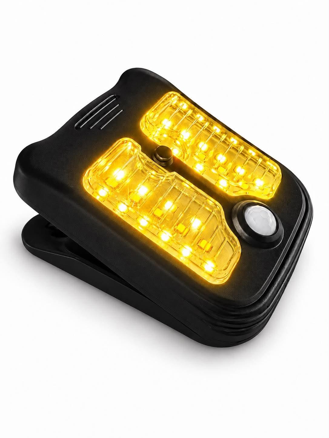 Lampa clip-on z panelem solarnym i czujnikiem