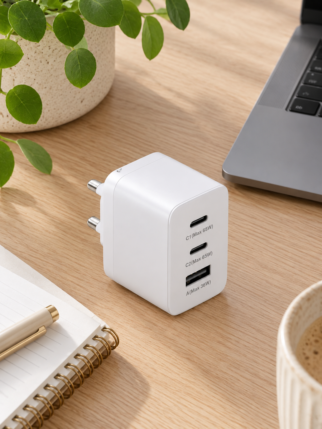 Szybka ładowarka USB-C z 3 portami