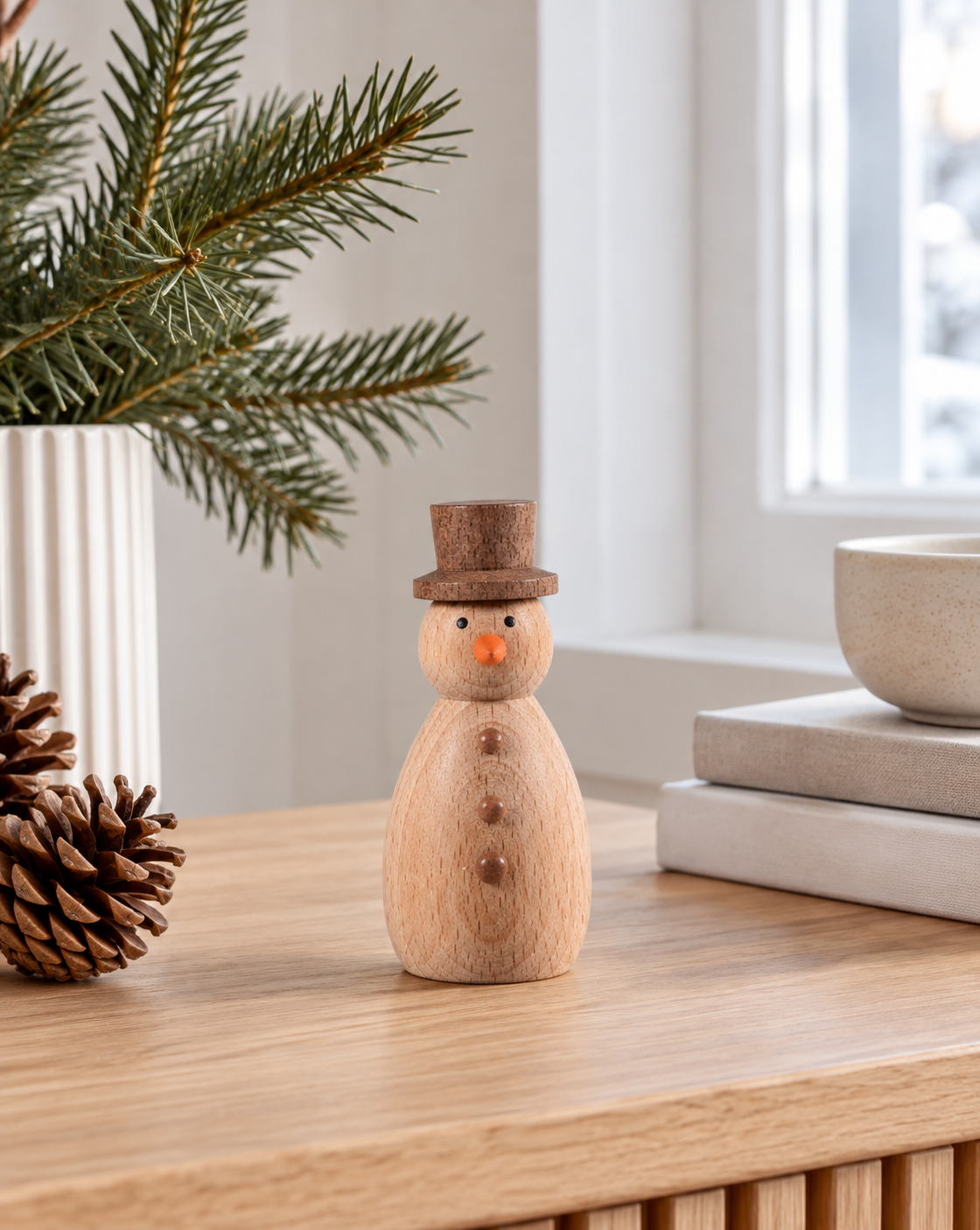 Bałwanek - wood – dekoracyjna figurka