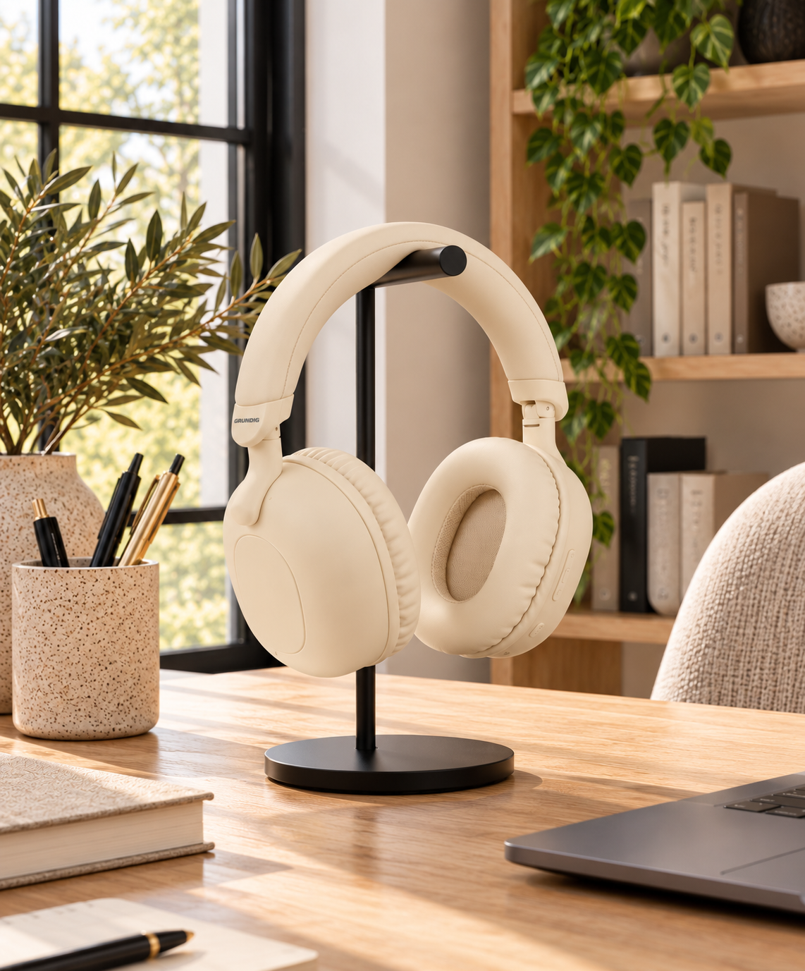 Słuchawki Bluetooth Kremowe – Over-Ear ANC