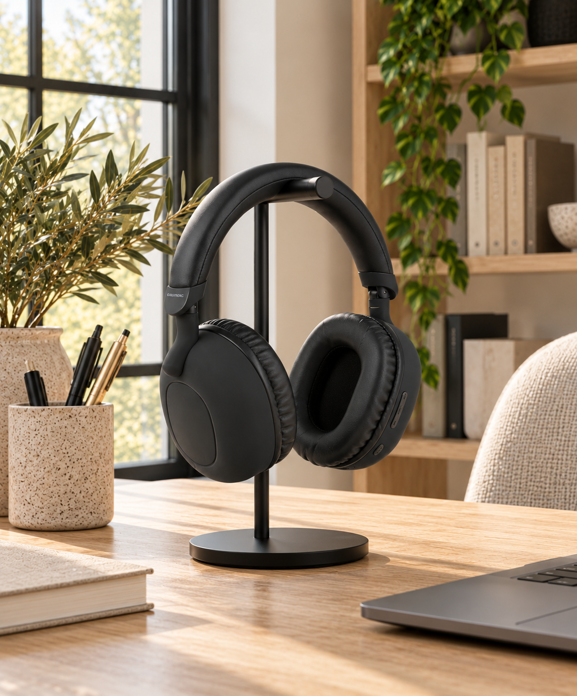 Słuchawki Bluetooth nauszne - czarne