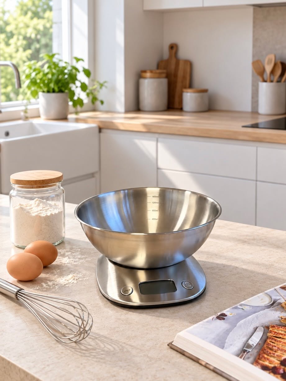 Waga kuchenna z miską – stal nierdzewna