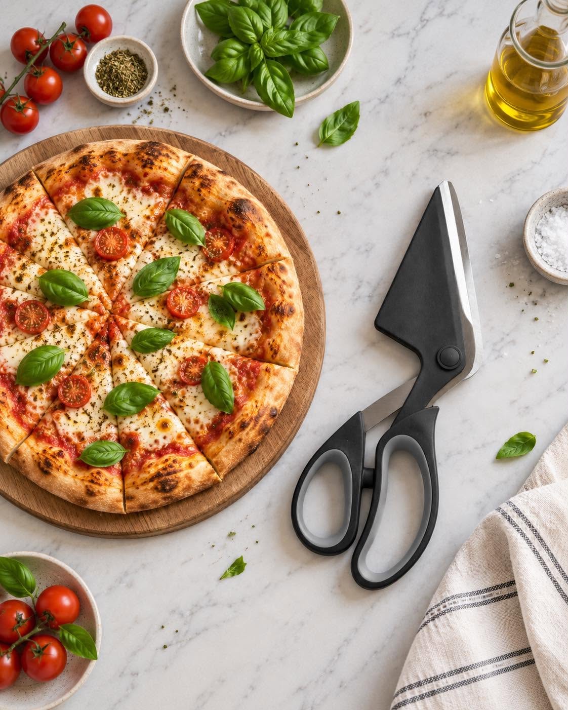 Nożyce do pizzy – czarne nożyczki do pizzy