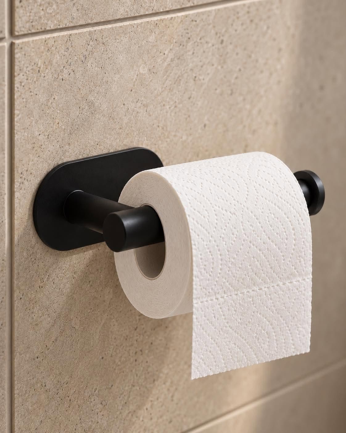 Uchwyt na papier toaletowy Czarny – ścienny z czarnego metalu