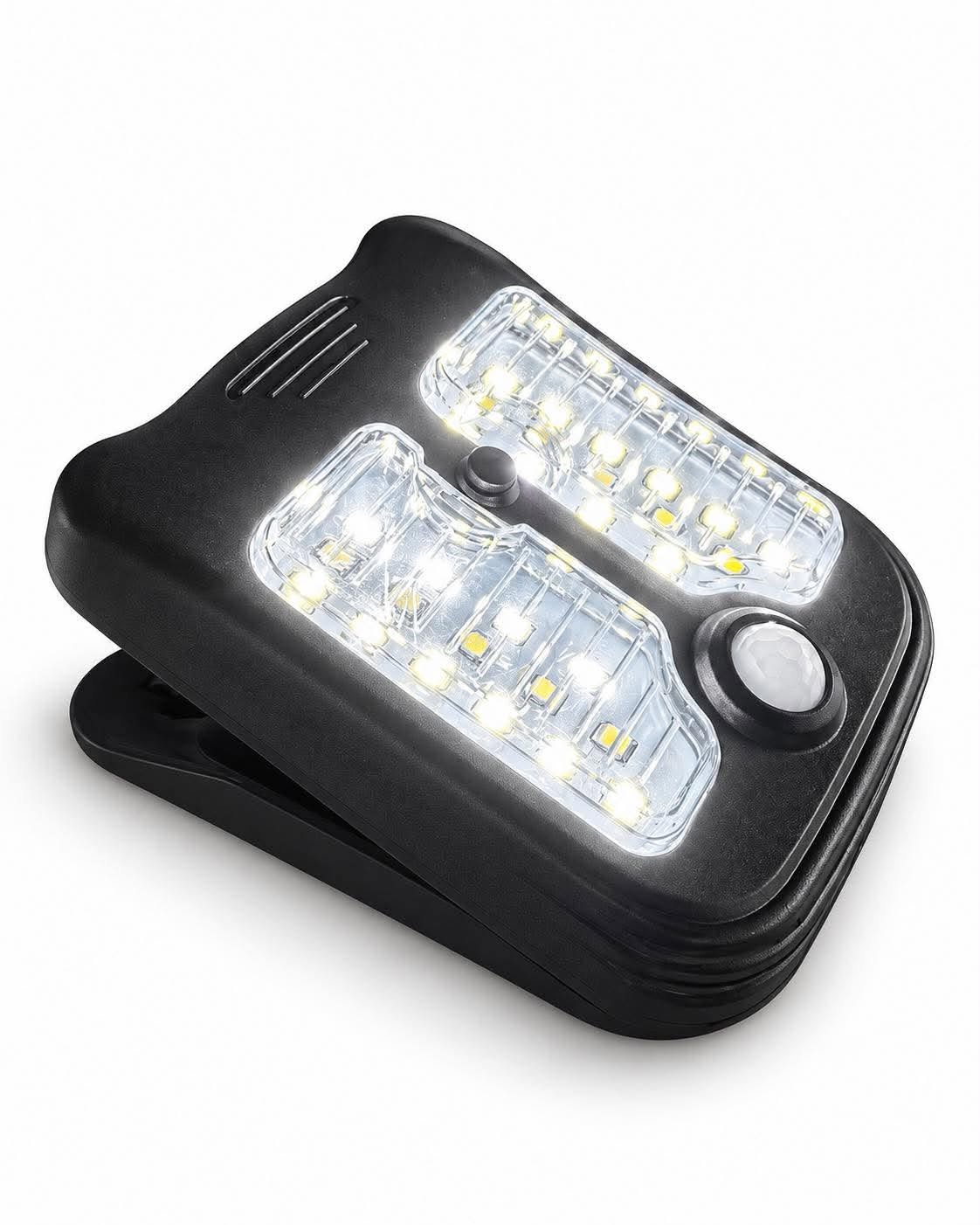 Lampa clip-on z panelem solarnym i czujnikiem