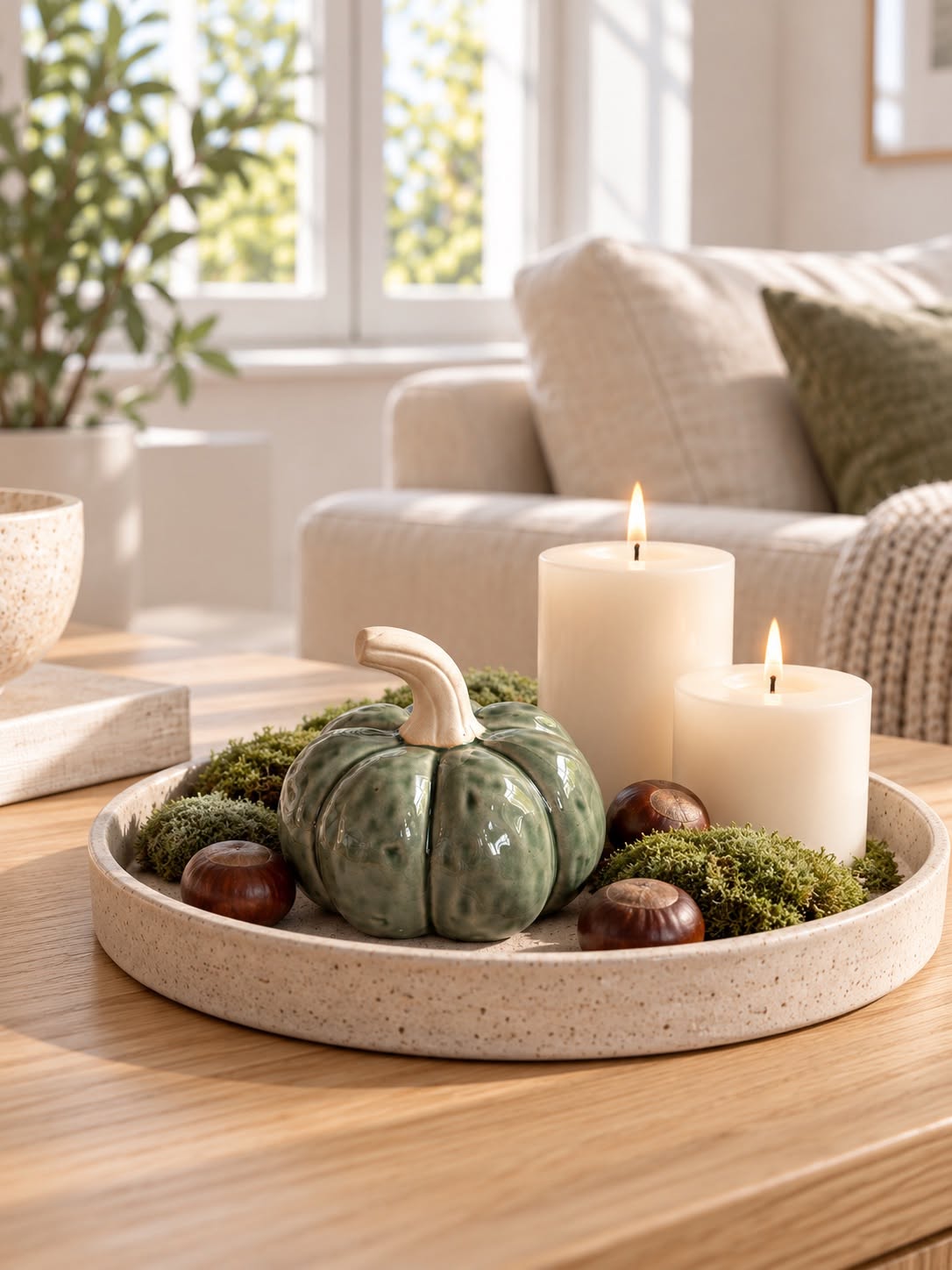 Dynia ceramiczna zielona – dekoracyjny element ozdobny