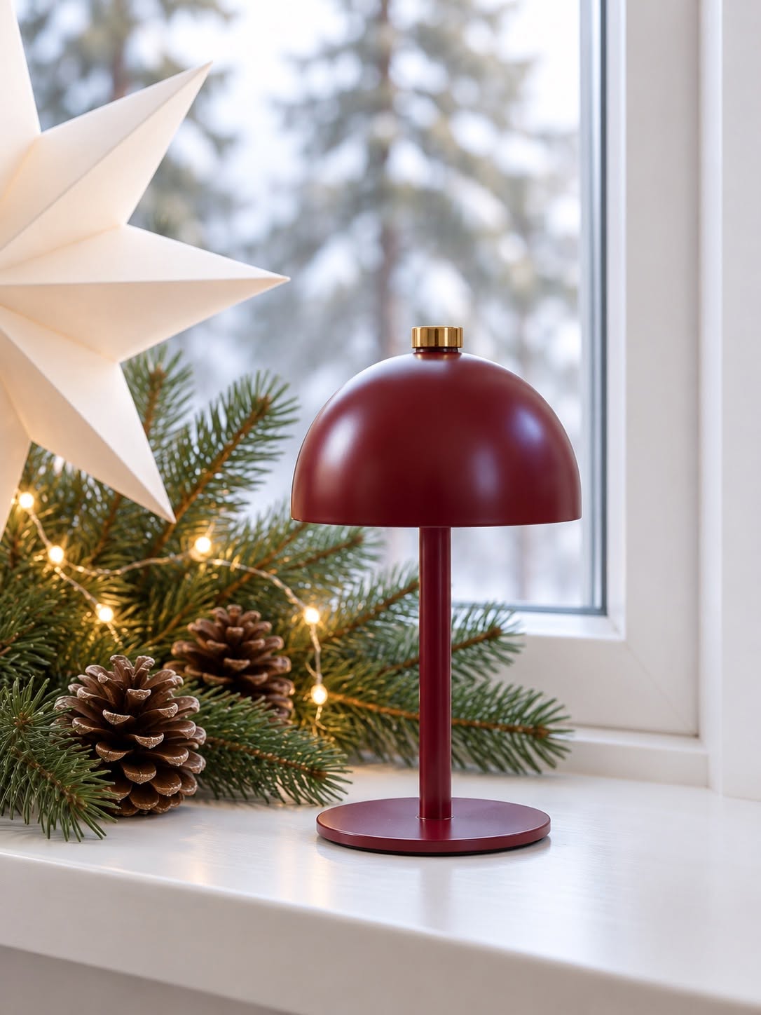 Mini lampka - Bordowy