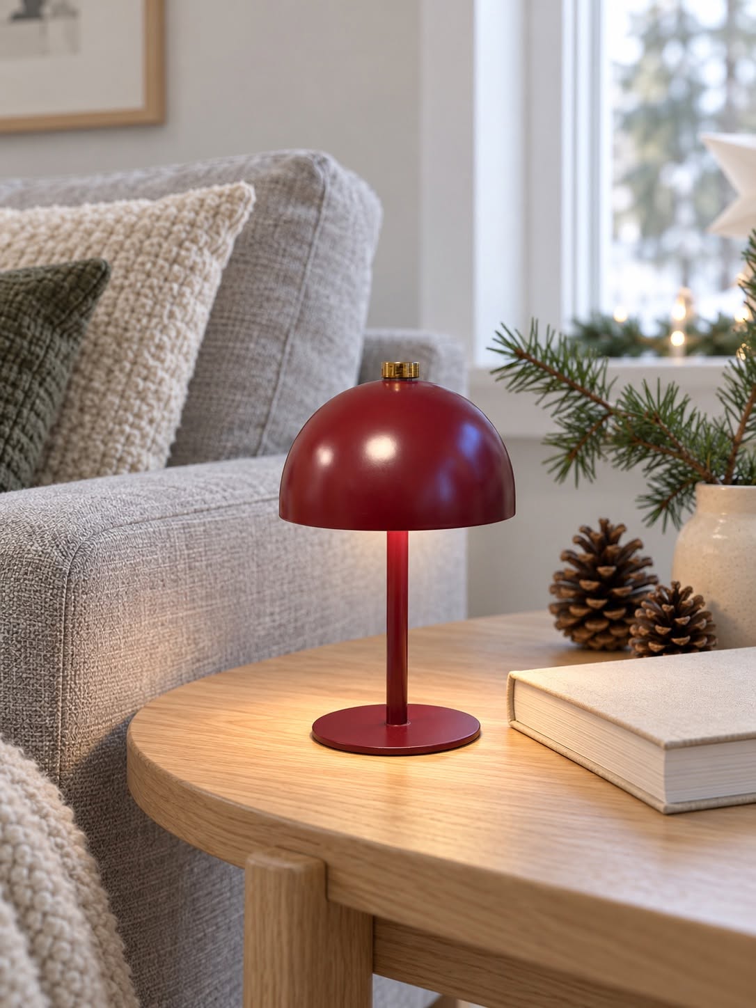 Mini lampka - Bordowy