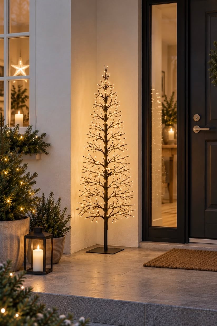 Drzewko w kształcie litery A z lampkami LED 120 cm