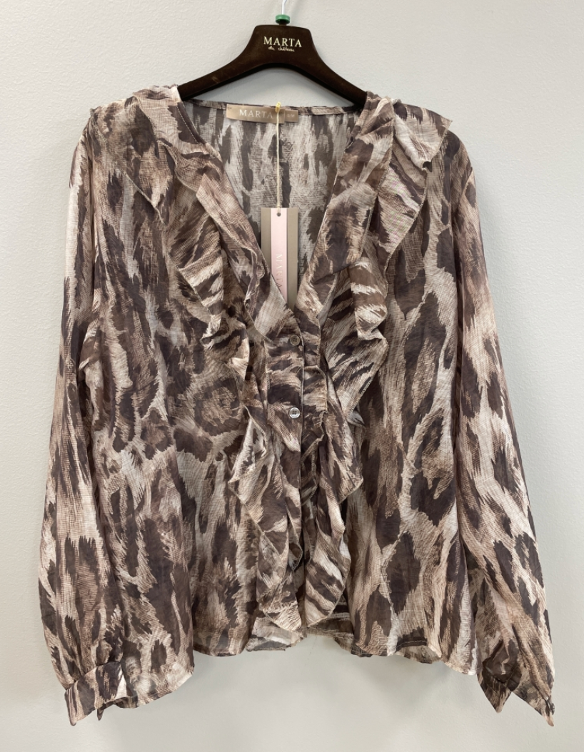 Bluzka Pistacia leopard