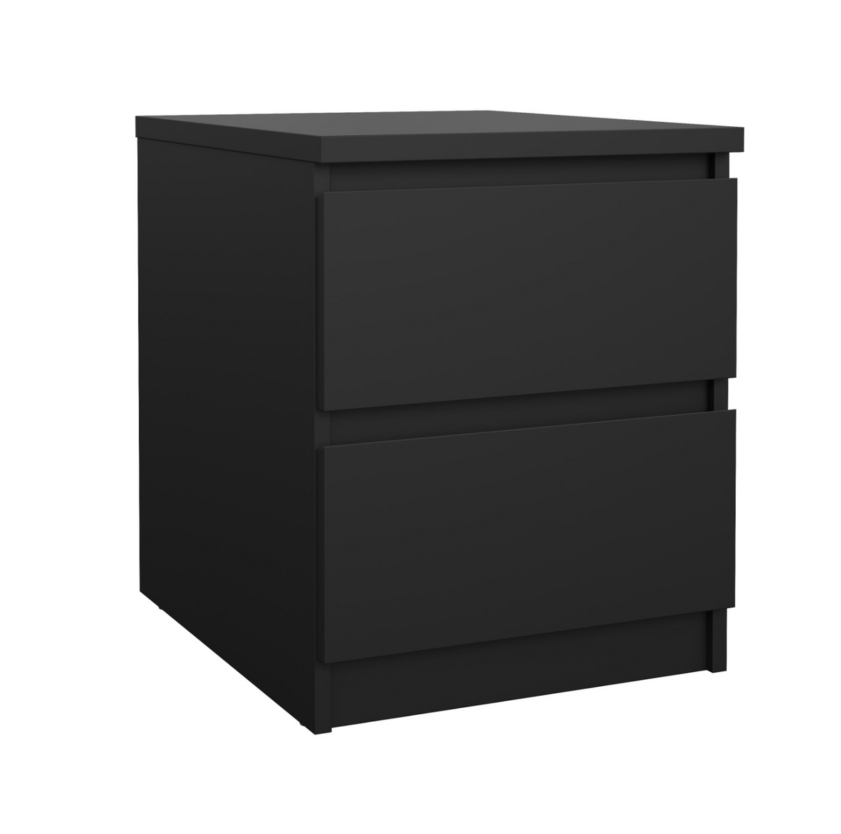 Stolik nocny - Black 2 szuflady w kolorze czarnym