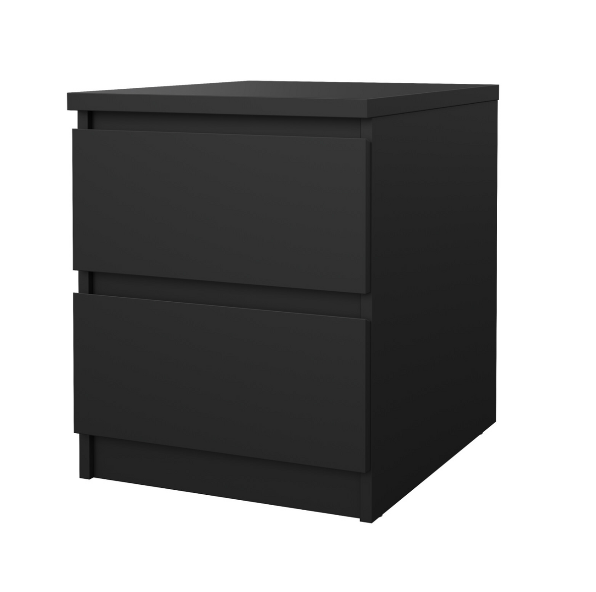 Stolik nocny - Black 2 szuflady w kolorze czarnym