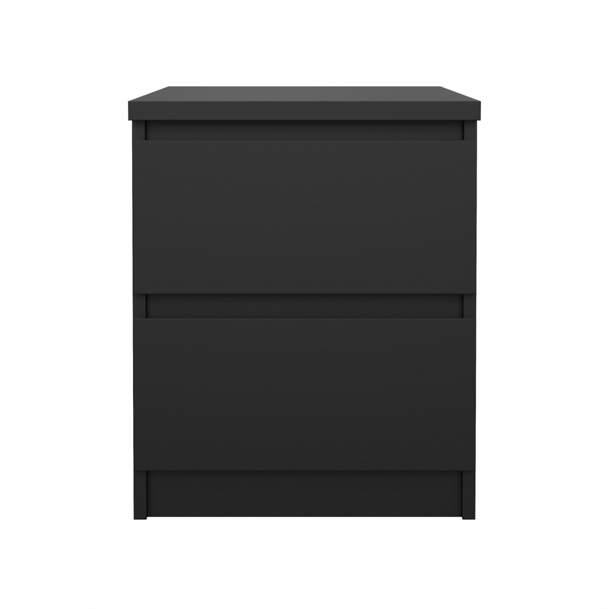 Stolik nocny - Black 2 szuflady w kolorze czarnym