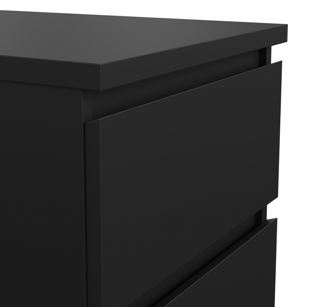 Stolik nocny - Black 2 szuflady w kolorze czarnym