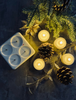 Akumulatorowe świeczki tealight 4 szt. - stacja ładująca w zestawie