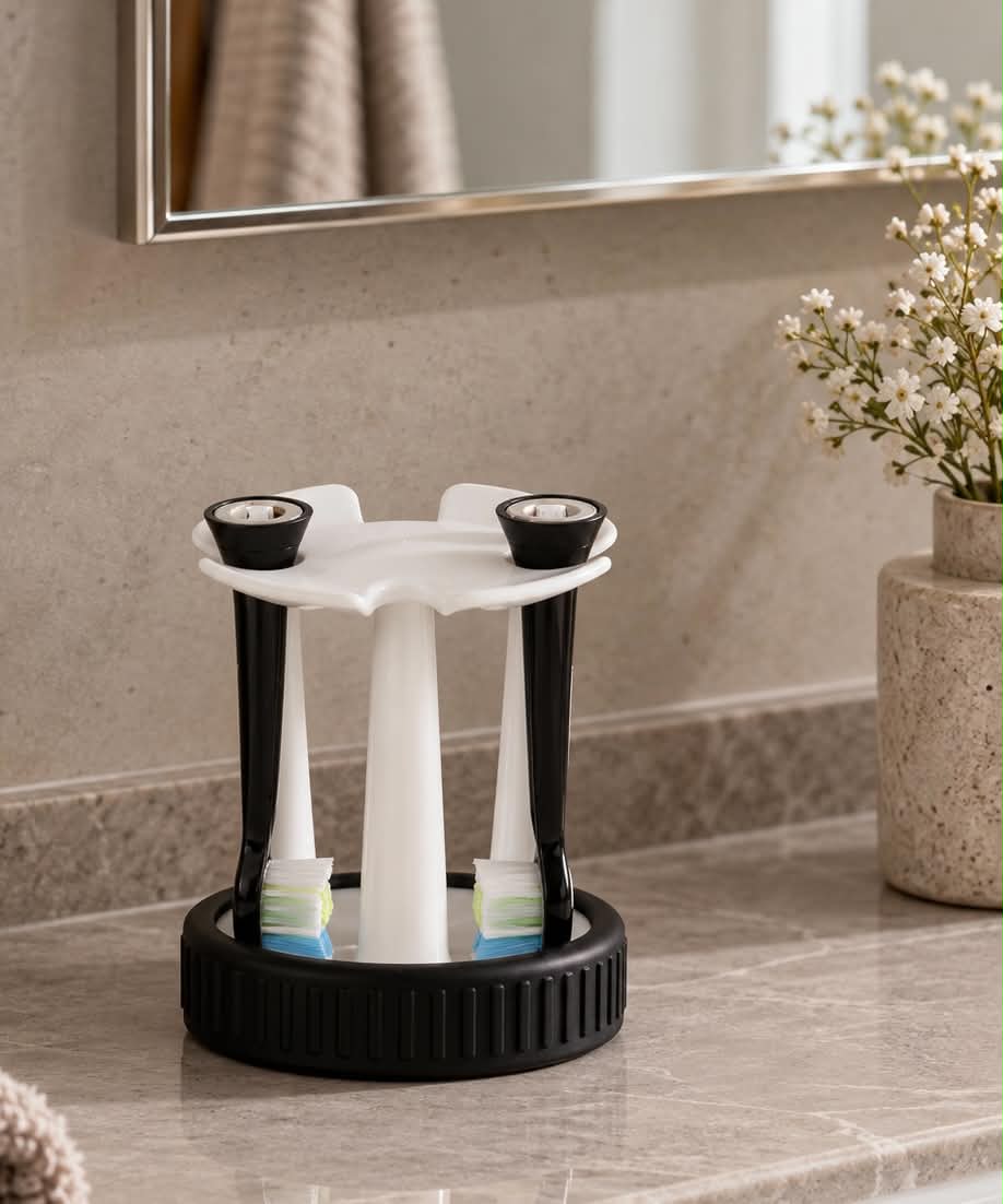 Uchwyt na końcówki szczoteczki Daily Soft – Biała porcelana