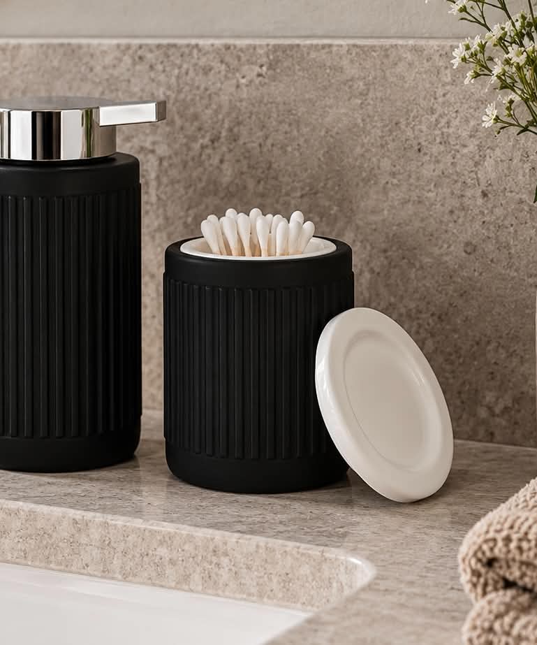 Pojemnik do przechowywania Daily Soft – Biała/Czarna Porcelana